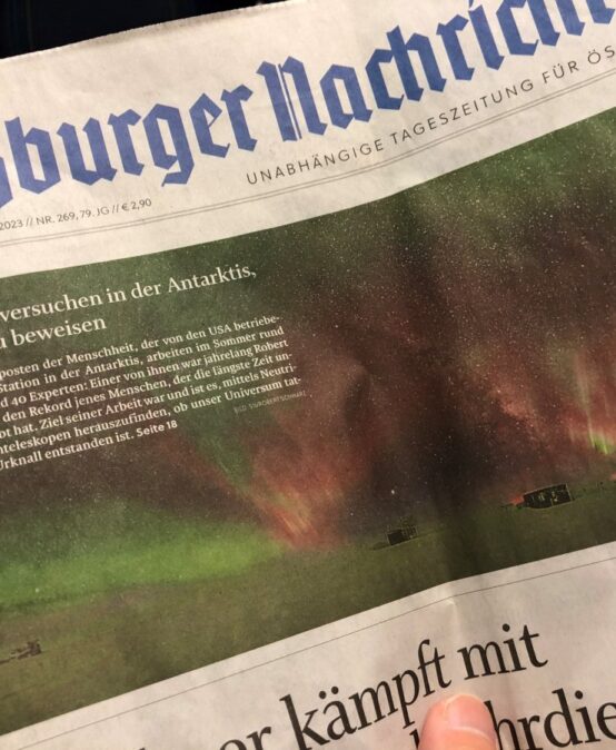 Der „Iceman“ auf der Titelseite der Salzburger Nachrichten